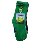 Wholesale - 5pk MINECRAFT HOSTILE TAKE OVER CREW SOCKS SIZE 6-8, UPC: 193159137953